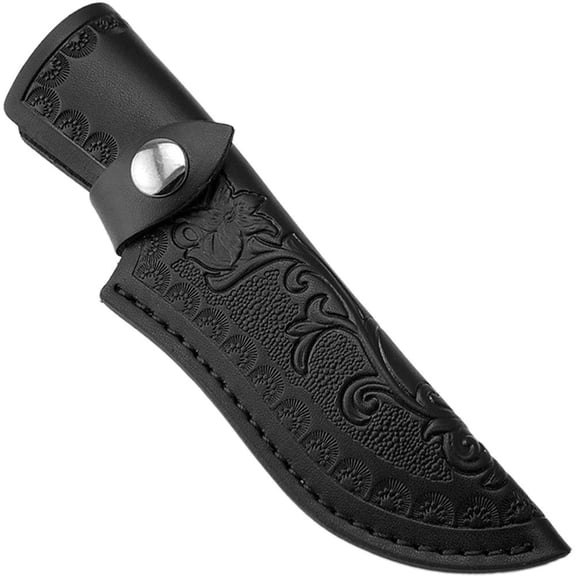 vlrwzc Handmade Leathers Knife Pouches Hunting Knife Holsters Carriers Carved Pattern Leather Sheaths Pouches for Outdoor Carriers