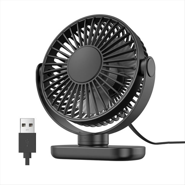 Ventilador de Escritorio Pequeño, Ultrasilencioso, Portátil, Plegable, con USB, Ideal para Escritorios de Oficina y Dormitorios. Ajuste de Velocidades (A)