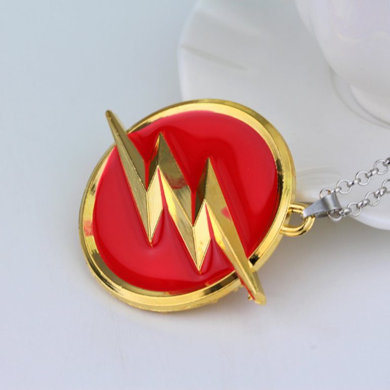 The Flash Necklace Superhero Lightning Bolt Tarnish Resistant