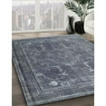 thumbnail image 3 of Ahgly Company Machine Washable Indoor Rectangle Traditional Purple Navy Blue Area Rugs, 4' x 6', 3 of 7
