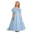 thumbnail image 5 of Fozruso Girls' Casual Dress Girls' Party Dress With Satin Bodice Sleeveless Bow Detail Wedding Birthday Dress,9-10 Years, 5 of 7
