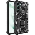 thumbnail image 2 of Slim Fit Phone Case for Samsung Galaxy S23 (Not fit S23 Plus),Army Camouflage Case with Military Grade Anti-Drop Protection and Built-in Kickstand Cover for Galaxy S23,MC Black, 2 of 9
