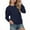 1#Dark Blue, variant on Kiijoy Toddler Girls Sweatshirt Solid Casual V Neck Pullover Sweatshirt for Kids, Sizes 4-5