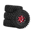 thumbnail image 4 of Milaget 4 Pcs 1/18 1/24 Roues et Pneus de Voiture RC Crawler Accessoire pour SCX24 TRX4M Rouge, 4 of 9