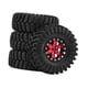 thumbnail image 4 of 4x 1/18 1/24 RC Crawler Car Ruedas y neumáticos Pieza de coche RC Fácil de instalar Resistente Rojo, 4 of 9