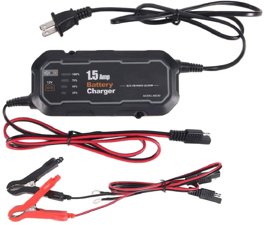 12V Portable Car Jump Starter Power Pack Auto Battery Booster with Smart Jumper Cables 