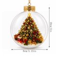 thumbnail image 3 of Christmas Light Up Story Ball Ornament, 3.94 Inch Glowing Mini Holiday Scene Tree Hanging Decoration With Warm Light For Festive Home Christmas Party Decoration,B, 3 of 6