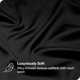 thumbnail image 3 of Bare Home Bamboo Sheet Set - Made from Rayon Fibers - Deep Pockets - 4 Piece - Split Head Flex King, Black, 3 of 7