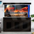 thumbnail image 3 of 48X24IN Cosmic Aquarium Background, Cool Parallel Space Themed Fish Tank Background, Tropical Desert Terrarium Background with 8 EVA Double-Sided Tape, 3 of 5