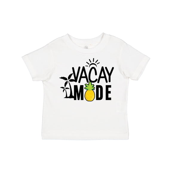 Inktastic Vacay Mode with Palm Trees Sun and Pineapple Boys or Girls Toddler T-Shirt
