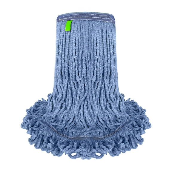 20 oz Blended Loop-End Heavy Duty Mop Head Refill for Commercial and Household Floor Cleaning, Blue (Pack of 1)