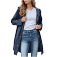 thumbnail image 1 of Womens Pullover Tops Spring Fall Clothes 2025 Long Sleeve Shirts Loose Festival Tops Long Sleeve Hooded Waterproof Windproof Button Pocket Daily Jacket Plus Size Tops For Women Summer, 1 of 8