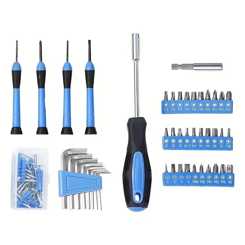 126pcs Tool Set, Repair Tools Set General Household Hand Tool Kit With Plastic Toolbox Storage Case, Home Tool Set For Home Repair, Maintenance And Improvement