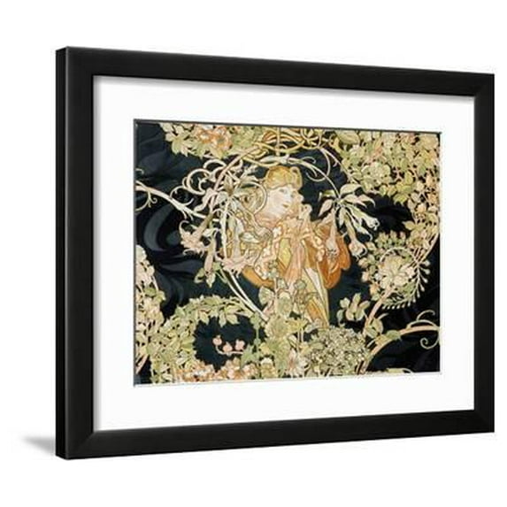 Young Woman, 1898-99, Botanical Framed Art Print Wall Art by Alphonse Mucha