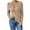 Beige Tops, variant on Htigea Women's Sheer Lace Trim Tee Shirts Long Sleeve Eyelet Tops Casual V Neck Stretch Slim Blouses Fall Clothes Pink S