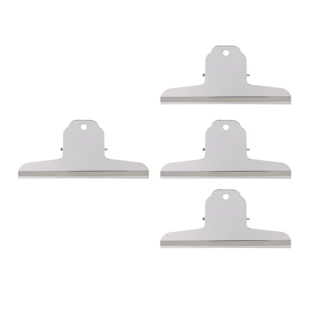 Clips de Bulldog extragrandes multiusos, clips de abrazaderas de carpeta de papel de archivo de metal en tono plateado para suministros de oficina en 16cm Macarena Clip de abrazadera para clips Bulldog