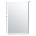 thumbnail image 3 of SAFAVIEH Harlon 24 in. x 36 in. Solid Frame Mirror, Silver, 3 of 5