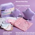thumbnail image 2 of Set de esponjas faciales BS-MALL Gentle con bolsa de silicona, 10 unidades, 2 of 6