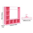 thumbnail image 6 of Dserhfy Doll Clothes Wardrobe with 10 Hangers Girl Doll Clothing Storage Closet Dollhouse Figure Doll Accessories Garment Display Box, 6 of 8