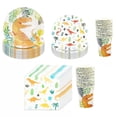 thumbnail image 1 of Inteprter 96 piezas platos de un solo fiesta cumpleaños Animal decoración vajilla atmósferas servir comida postre platos Serveware Kits de decoración para fiestas Inteprter HA070935-01, 1 of 1