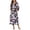 Style 1-pat4, variant on Ekouaer Women Zipper Robe 3/4 Sleeves Loungewear Dress Full Length Sleepwear Pockets Housecoat Nightgown Long Bathrobe