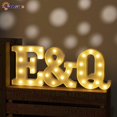 thumbnail image 5 of Light Up LED Letters Lights Sign 26 Alphabet and 10 Number Big Lights Letter for Party Birthday Bar Battery Powered Christmas Decor Letter Lights (Warm White), 5 of 6