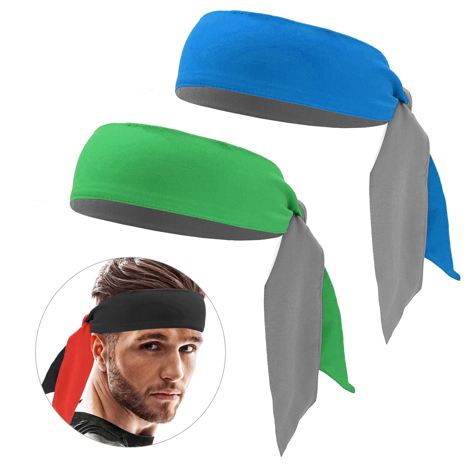 Travelwnat Head Tie Headbands for Men, Tennis Karate & Ninja Headbands