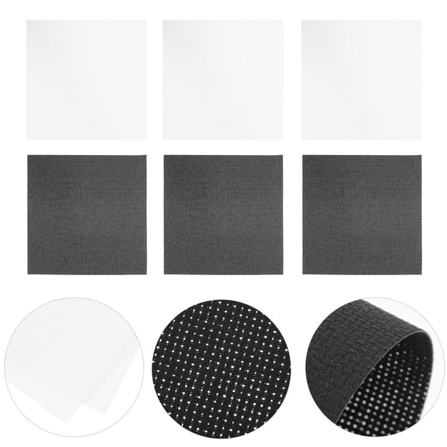 Raindrops 6Pcs Washable Cotton Embroidery Cloth 14 Count Cross Stitch Fabric for DIY Crafting Assorted Colors