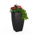 thumbnail image 2 of Mayne Kobi 20" x 20" x 38" Square Tall Black Self-Watering Plastic Planter, 2 of 18