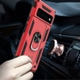 thumbnail image 4 of CoverON for Google Pixel 6 Ring Case, Kickstand Rugged Phone Cover Magnetic Car Mount Compatible - Red, 4 of 10