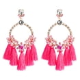 thumbnail image 1 of Pendientes de Aleación con Borla Colgante Adorno Multicolor Qarigey AP017683-04, 1 of 6