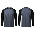 thumbnail image 3 of Under $10 Mens T Shirts Baseball Vintage Fashionable Pullovers Colorblock Casual Crew Neck Tops Slim Raglan Long Sleeve Shirts, 3 of 3