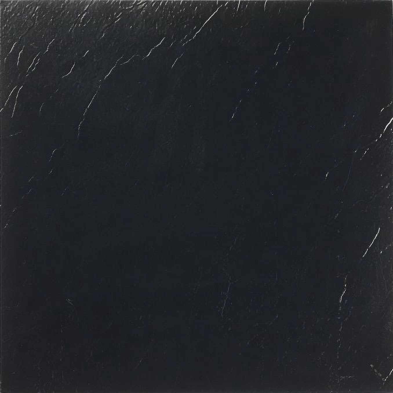 Nexus (5 Cartons-100 Tiles) Black 12" x 12" Self-Adhesive Vinyl Floor Tile-100 sq. ft.