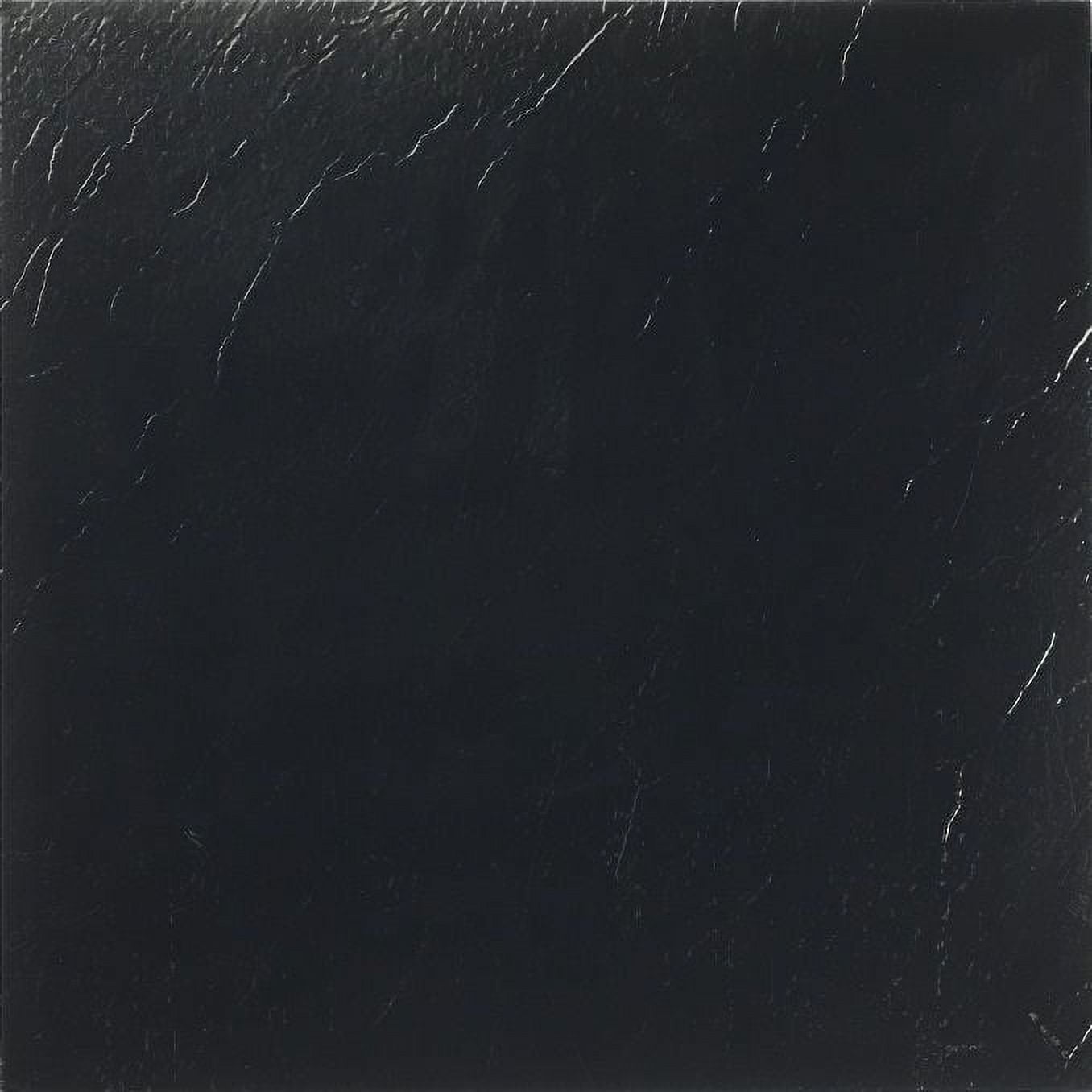 Achim Nexus Peel & Stick Vinyl Floor Tiles, 12 x 12, 1.2mm, 20 Count, 20 Square Feet, Black