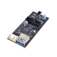 thumbnail image 2 of Encabezado de 19 pines a tipo E + 19 pines Placa base Divisor de 1 a 2 Hub USB 3.0 Adaptador USB Conector USB 19P Como se muestra, 2 of 5