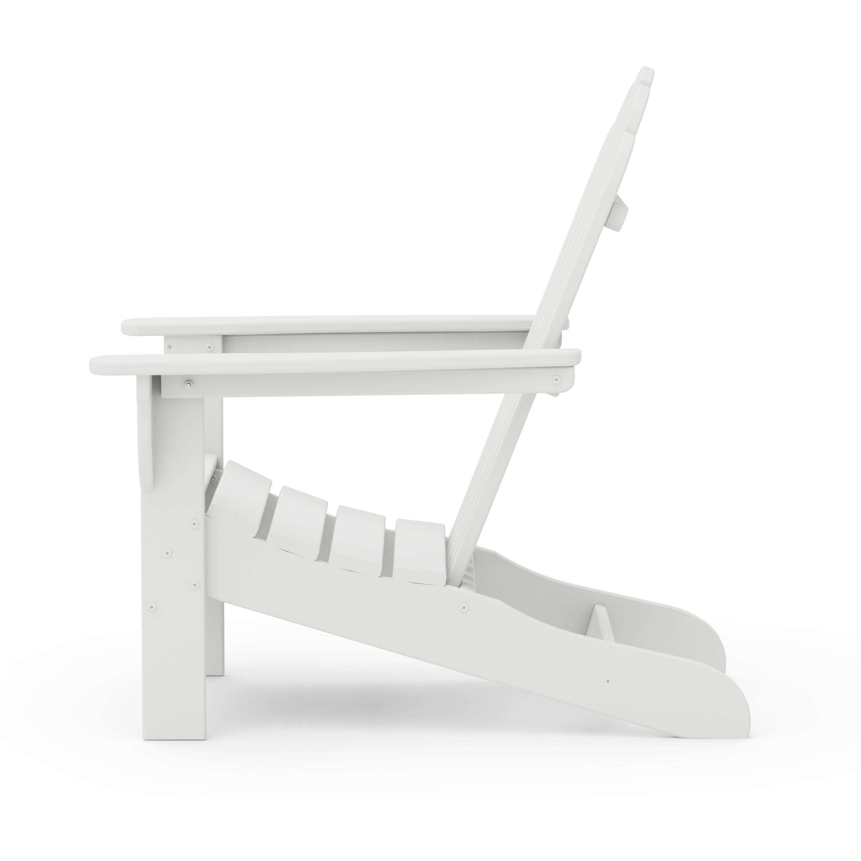 Better Homes & Gardens by POLYWOOD Southlake Outdoor Flowerback Adirondack Chair, All-Weather HDPE, Patio Seat, White