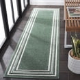 thumbnail image 3 of SAFAVIEH Cabana Rado Bordered Indoor/Outdoor Runner Rug, Green/Ivory, 2'2" x 8', 3 of 16