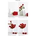 thumbnail image 2 of Zukuco 12Pcs Red Rose Artificial Flower, Realistic Single Stem Fake Silk Rose Bouquet for Wedding Party Home Centerpiece Hotel Office Decor, 2 of 6