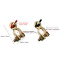 thumbnail image 4 of Conector de Terminal de batería de latón engrosado, Terminal de batería de fuerte conductividad para coche, barco, 12V, 24V, 2 uds., 4 of 8