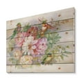 thumbnail image 2 of Designart 'Colourful Birds and Vibrant VIntage Flowers' Traditional Print on Natural Pine Wood, 2 of 5