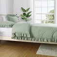 thumbnail image 4 of Twin Ruffled Duvet Cover, 2 Pcs (1 Duvet Cover, 1 Pillowcases), Soft Washed Microfiber, Country Duvet Cover Set, Breathable Duvet Cover Set, 4 of 7