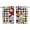 Black White, variant on 2 Panels Kitchen Tier Curtains 39 Inch Length, Gnomes Daisy Farmhouse Grommets Window Treatment Curtain, Pastoral Vintage Garden Floral Thermal Curtains Drapes for Living Room/Bathroom