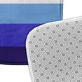 thumbnail image 2 of Simply Daisy 24" x 17" Plush Microfiber Green/White/Blue Gay Striped Bath Mat, 2 of 3