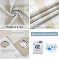 thumbnail image 6 of Cream White Buffalo Check Blackout Curtains for Bedroom, Farmhouse Plaid Modern Geometric Room Darkening Window Drapes for Living Room, Thermal Insulated Grommet Curtains, 52x84 inch, 2 Panels, 6 of 9