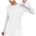 thumbnail image 2 of Wowcloth Women's Yoga Top, Casual Solid Color Pullover Long Sleeve with Thumb Holes, Sport Wear for Yoga and Daily Fitness, 2 of 6