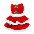 thumbnail image 3 of Xmarks Pet Dog Cat Pet Xmas Holiday Christmas Mrs Claus Winter Dress, 3 of 11