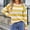 Yellow, variant on CaiJunJia Sweaters for Women Fall Winter Women's Striped Knited Sweater Round Neck Pocket Pullover Long Sleeved Tops