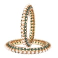 thumbnail image 1 of Efulgenz Beaded Bangles Faux Pearl Antique Boho Kundan Bangle Crystal Bracelet Bridal Wedding Party Statement Jewelry for Women (2 Pcs) Size 2.6, 1 of 6