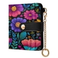 thumbnail image 2 of Small Wallet For Women Bifold Leather Pocket Coin Credit Card Holder With RFID Blocking Colorful Floral Pattern, 2 of 6