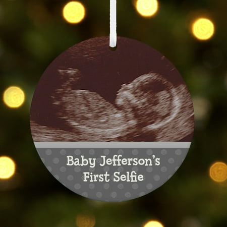 Personalized Baby’s First Selfie Photo Christmas Ornament